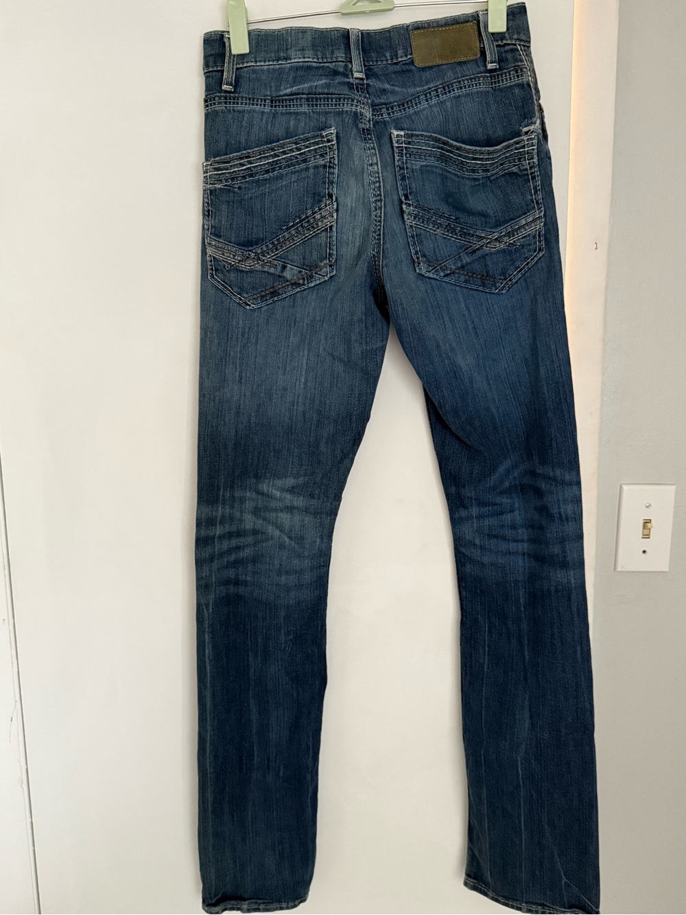 BKE ALEC Men's Dark Wash Slim-Straight leg Jeans